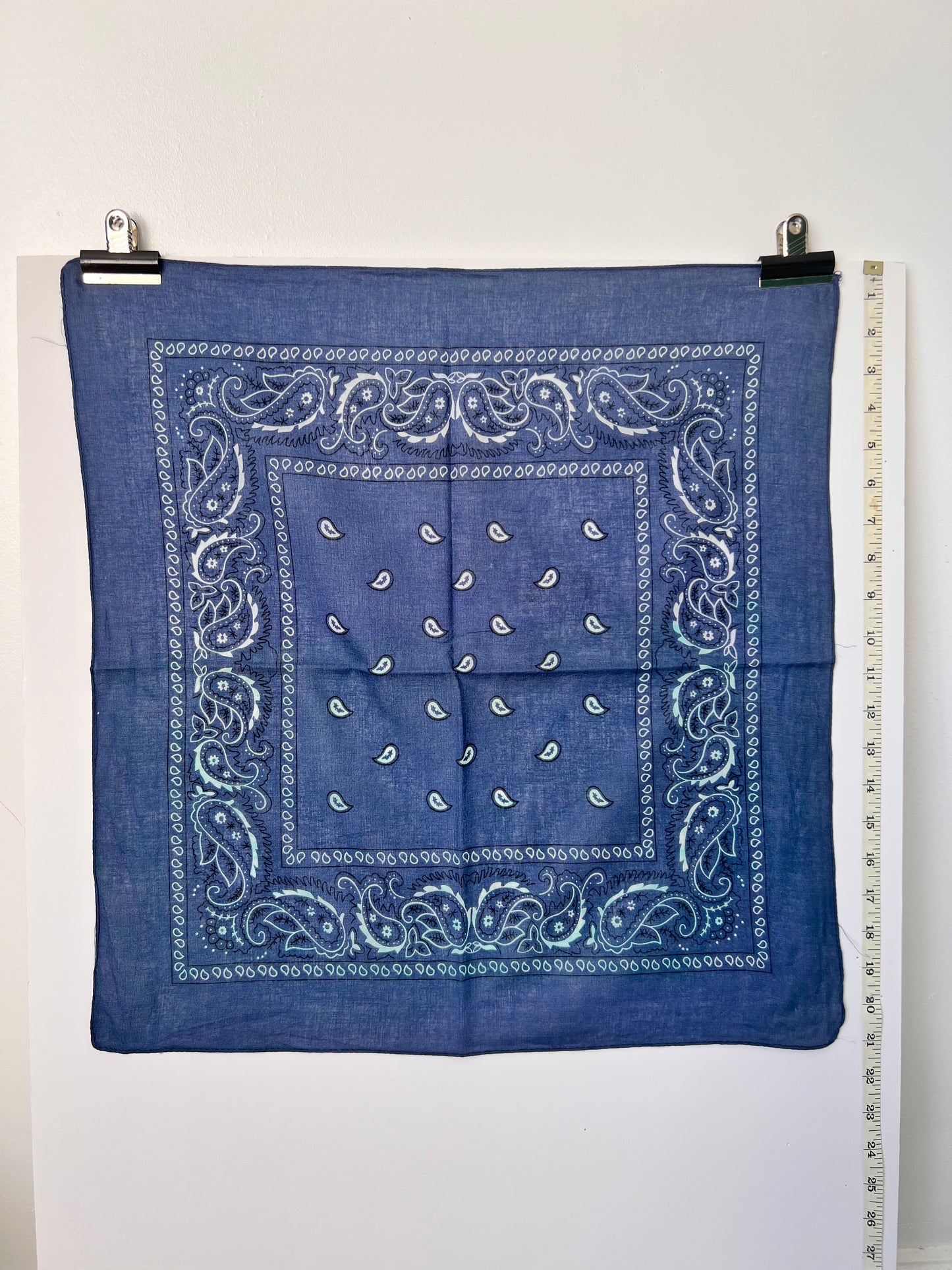 Paisley Print Mid Blue Bandana