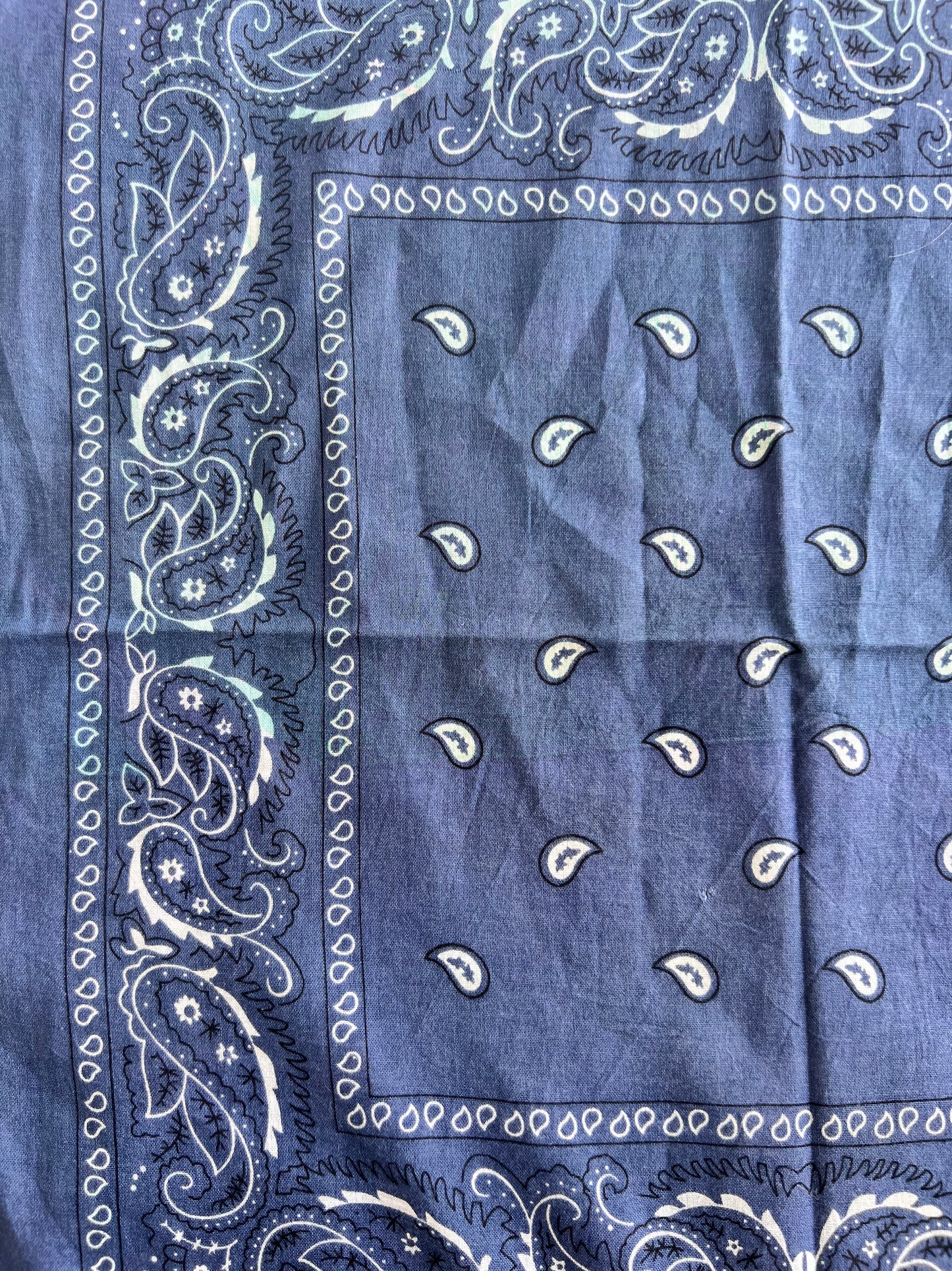 Paisley Print Mid Blue Bandana
