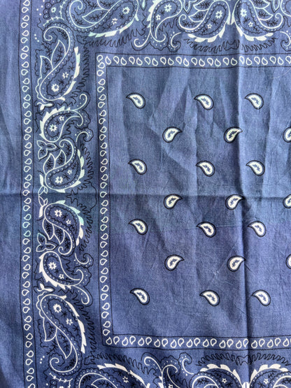 Paisley Print Mid Blue Bandana