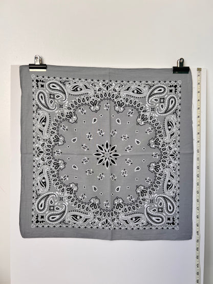 Paisley Mandala Style Mid Grey Bandana