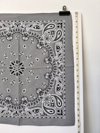 Paisley Mandala Style Mid Grey Bandana