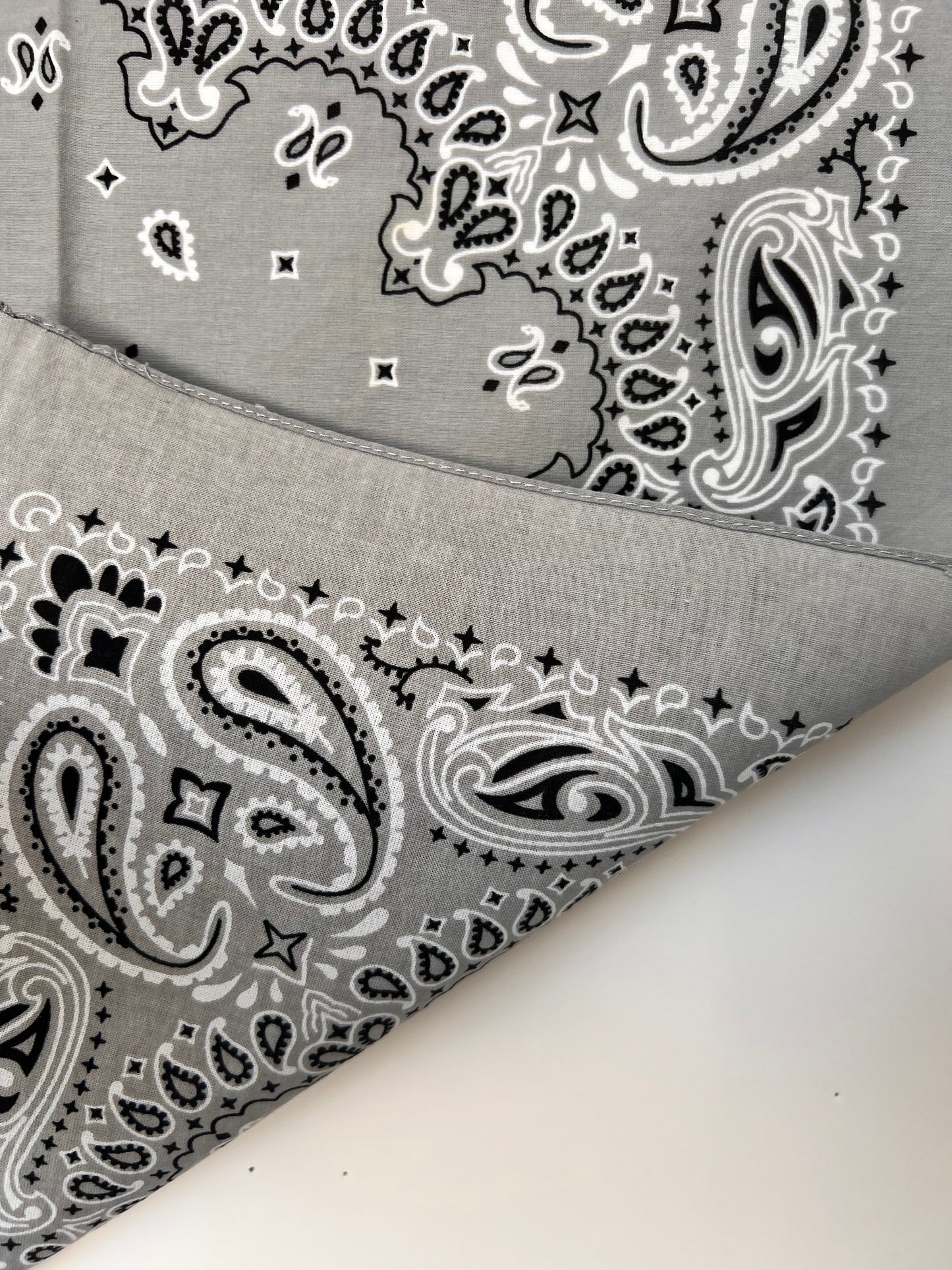 Paisley Mandala Style Mid Grey Bandana