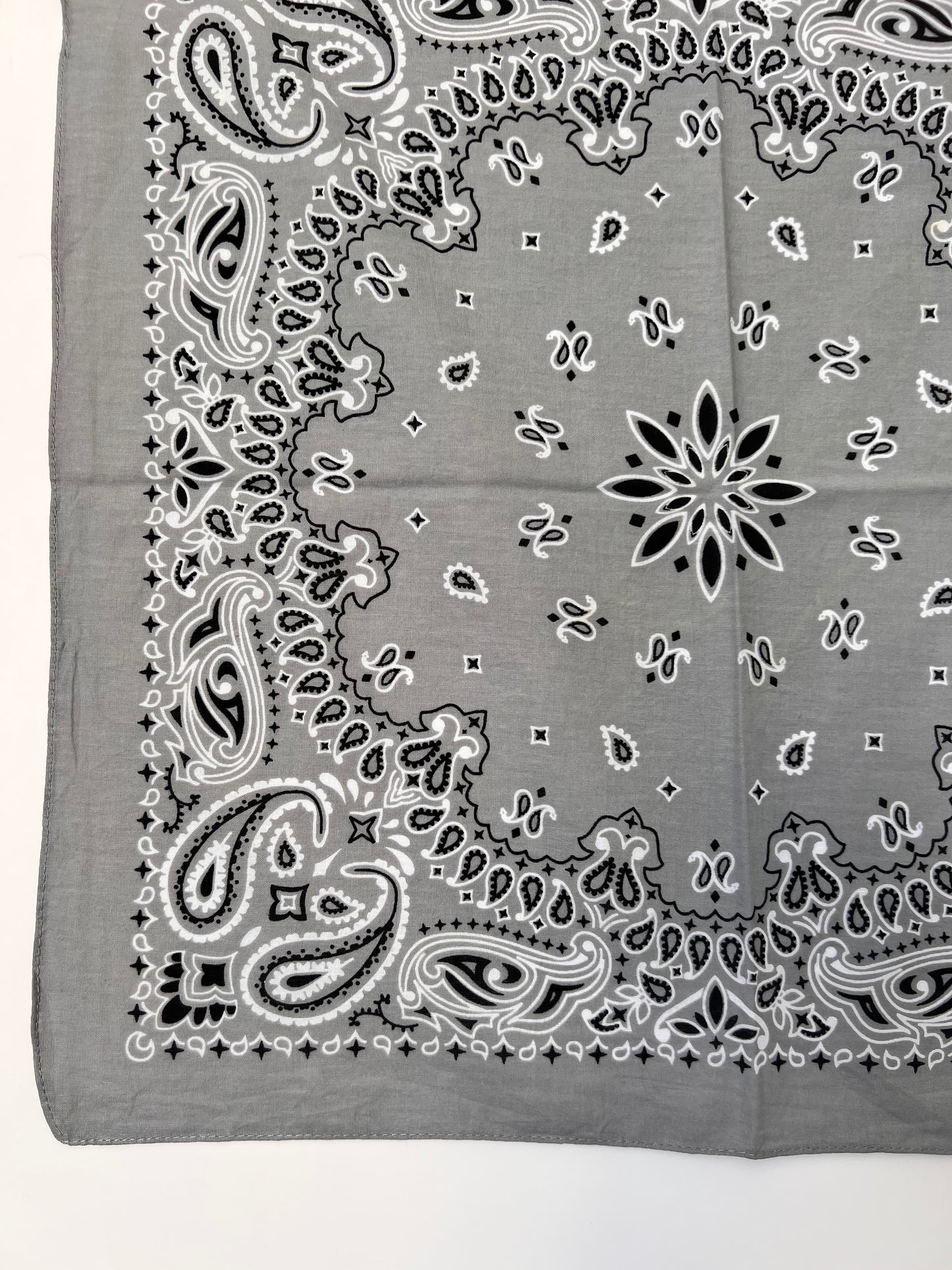 Paisley Mandala Style Mid Grey Bandana