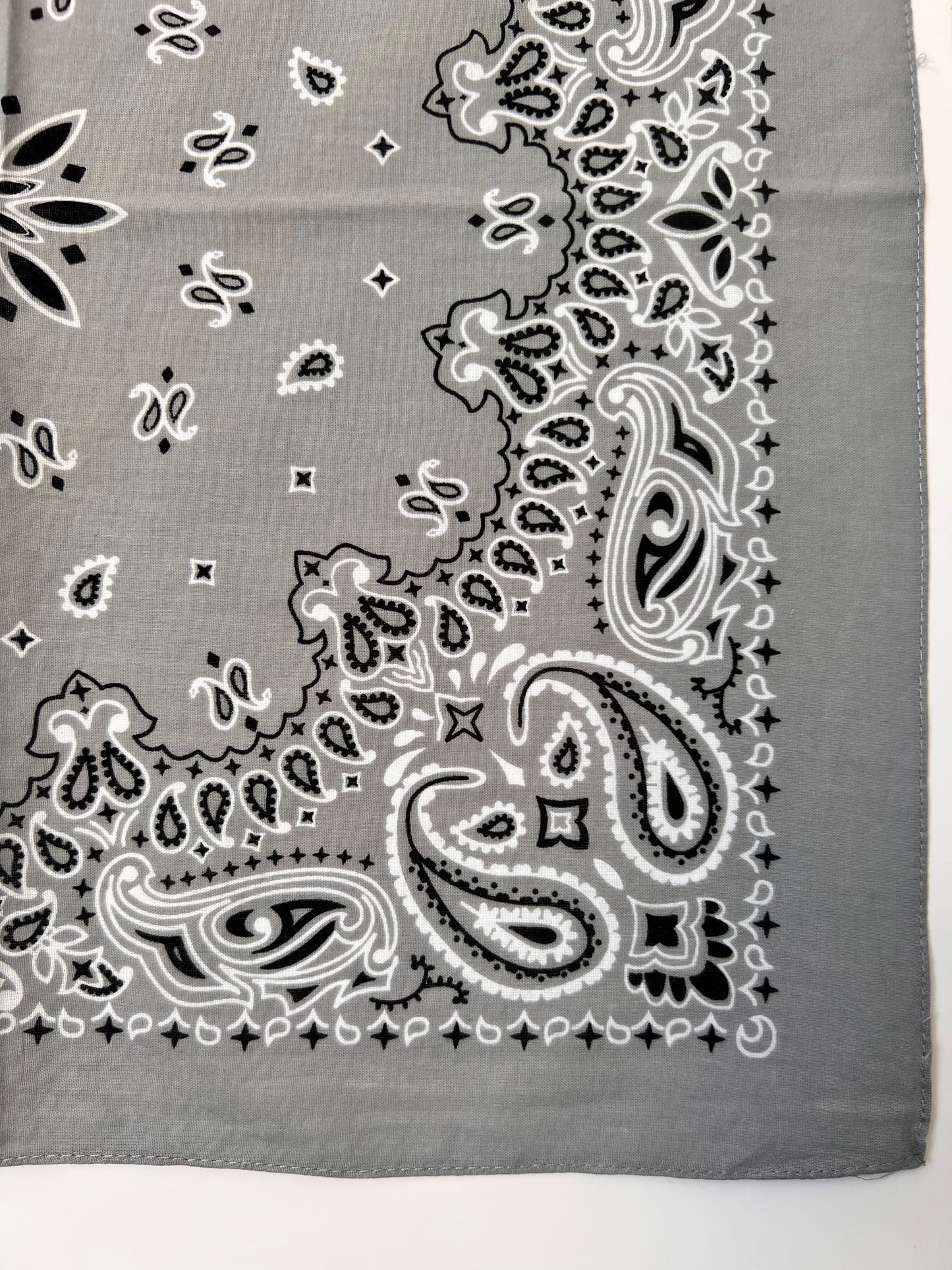 Paisley Mandala Style Mid Grey Bandana