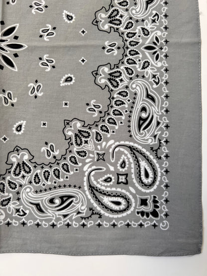 Paisley Mandala Style Mid Grey Bandana