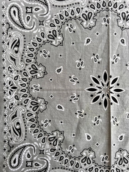 Paisley Mandala Style Mid Grey Bandana