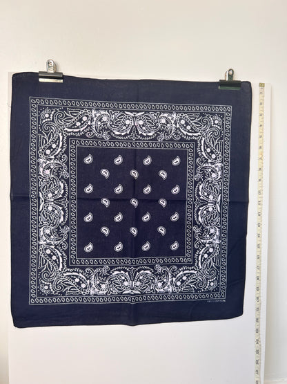 Paisley Print Dark Blue Bandana