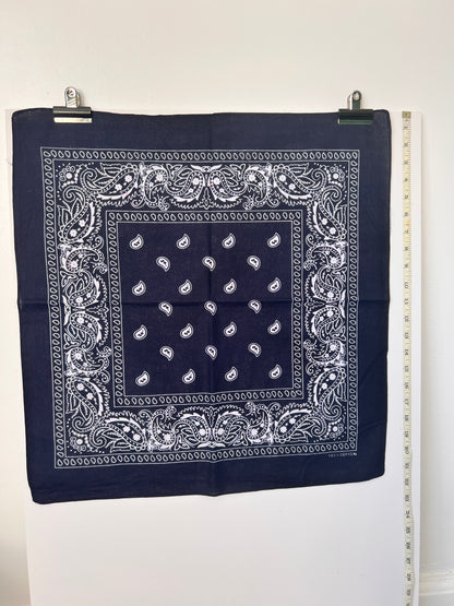 Paisley Print Dark Blue Bandana