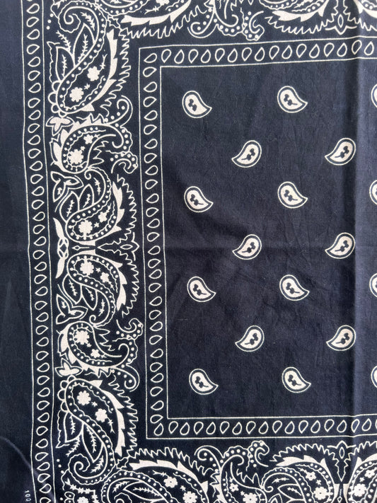 Paisley Print Dark Blue Bandana