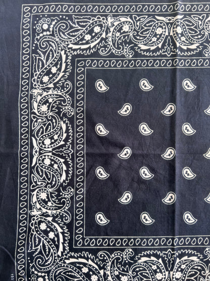 Paisley Print Dark Blue Bandana