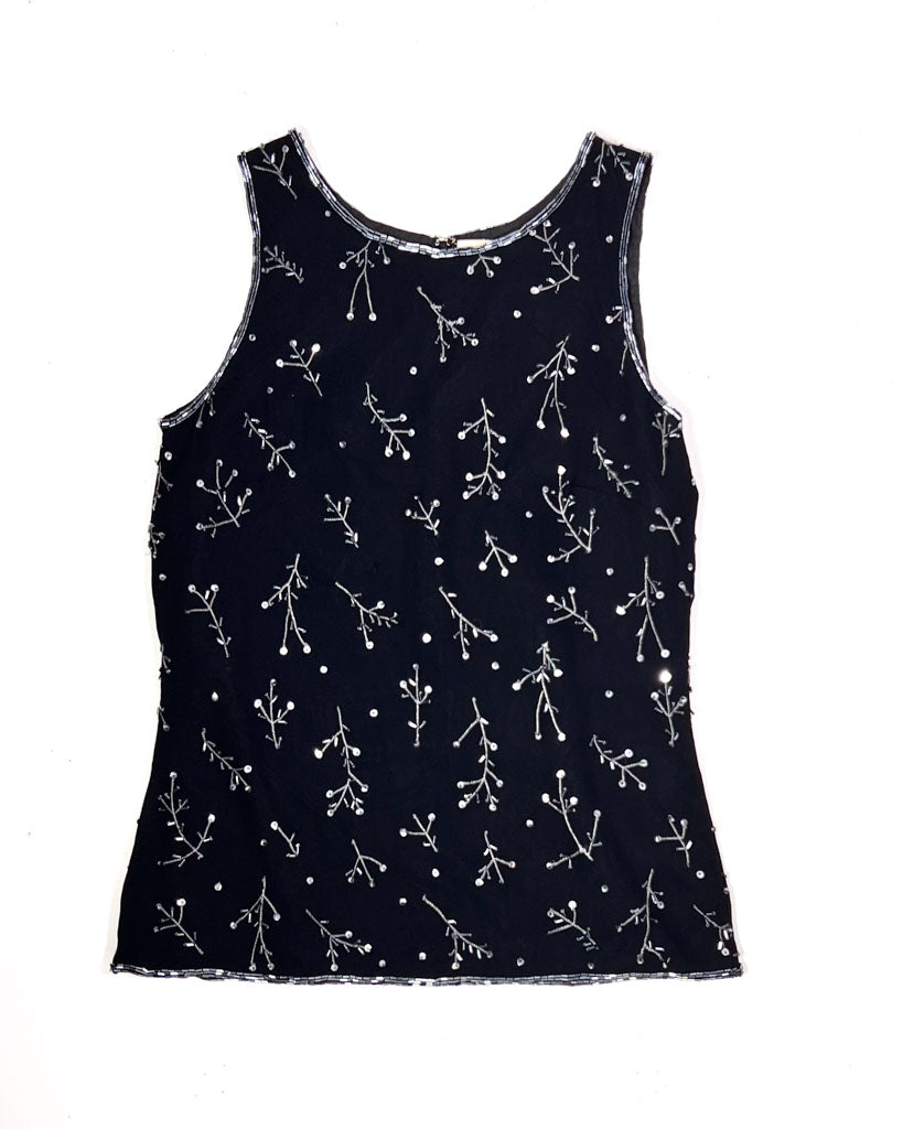 Y2K Beaded Tank Top - Small