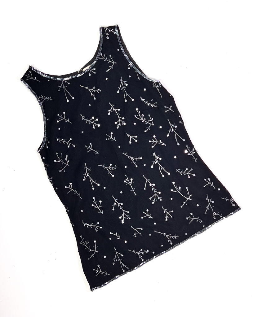 Y2K Beaded Tank Top - Small