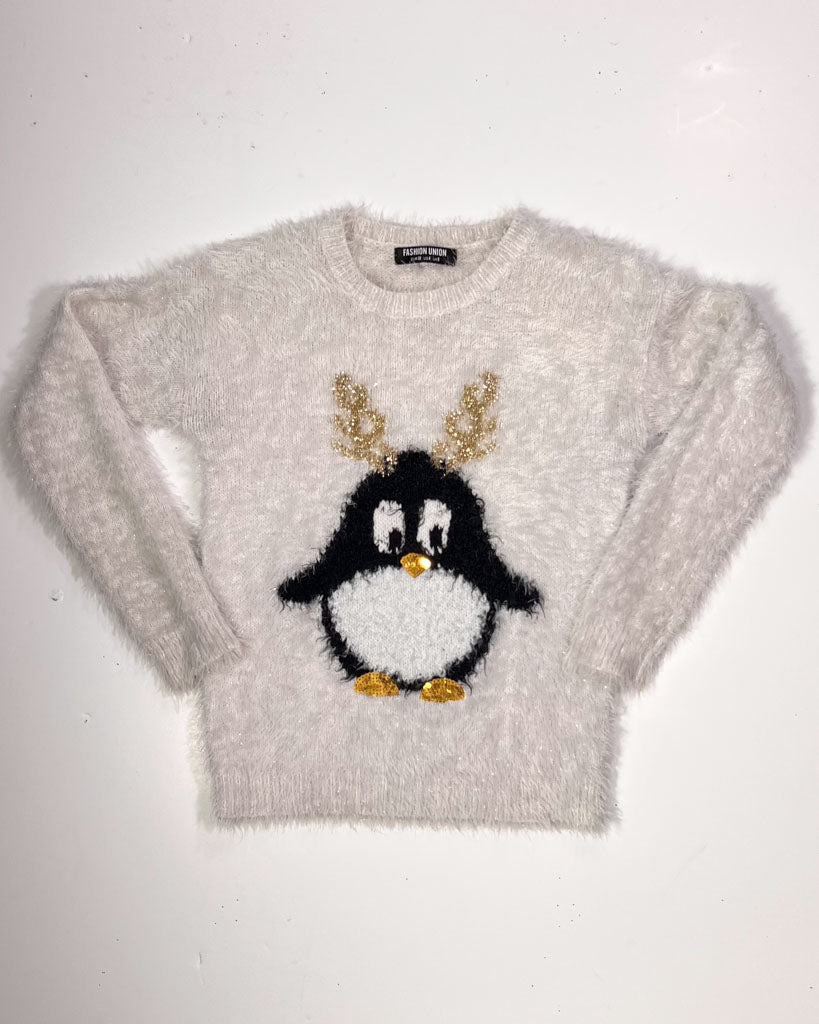 Penguin Christmas Jumper - UK 8