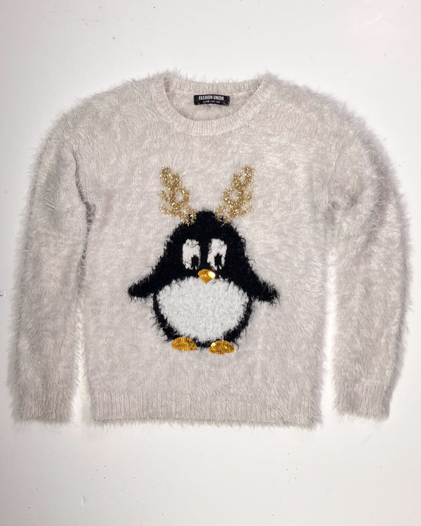 Penguin Christmas Jumper - UK 8