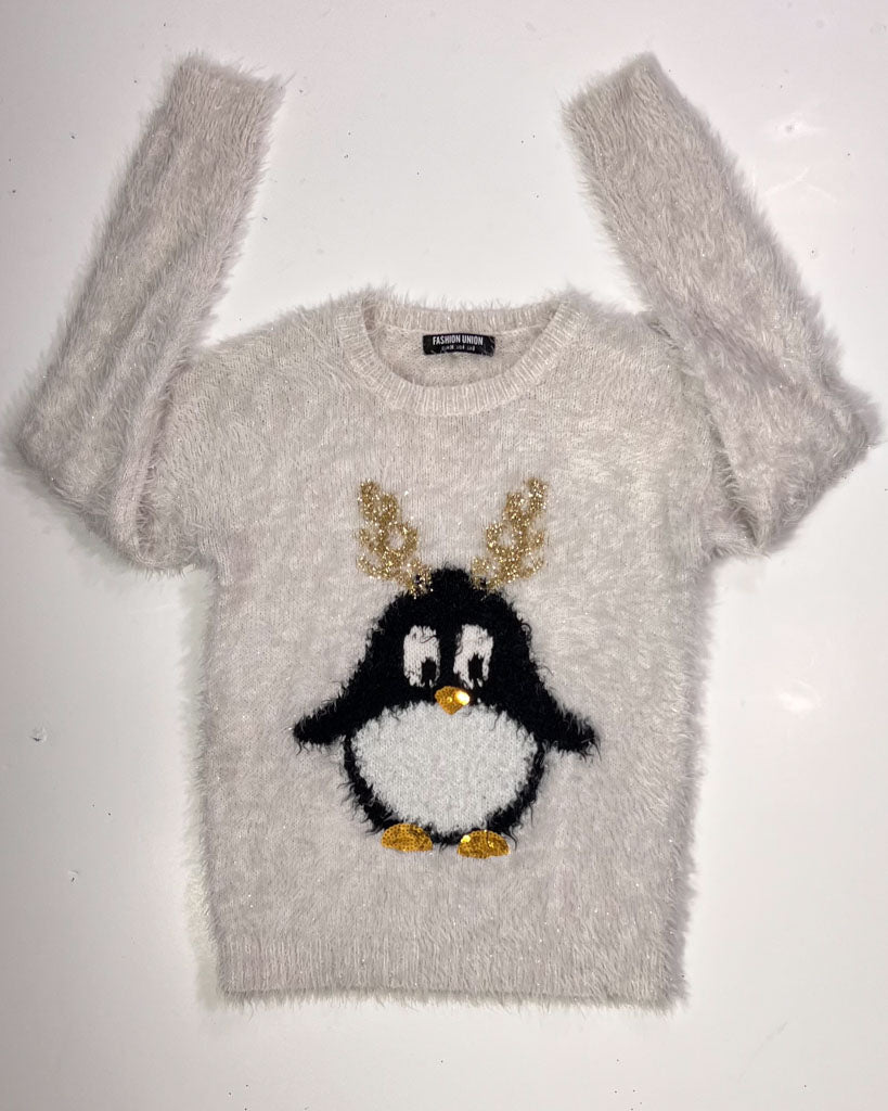 Penguin Christmas Jumper - UK 8