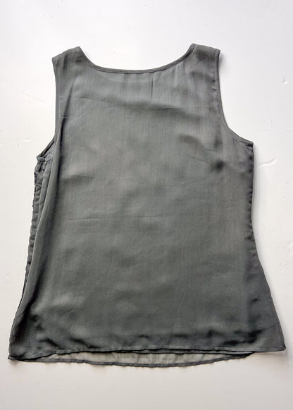 Y2K Sequin Grey Tank Top - Large