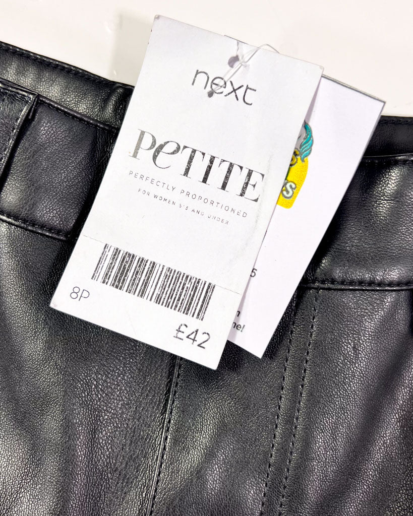 Next Leather Look Trousers - UK8