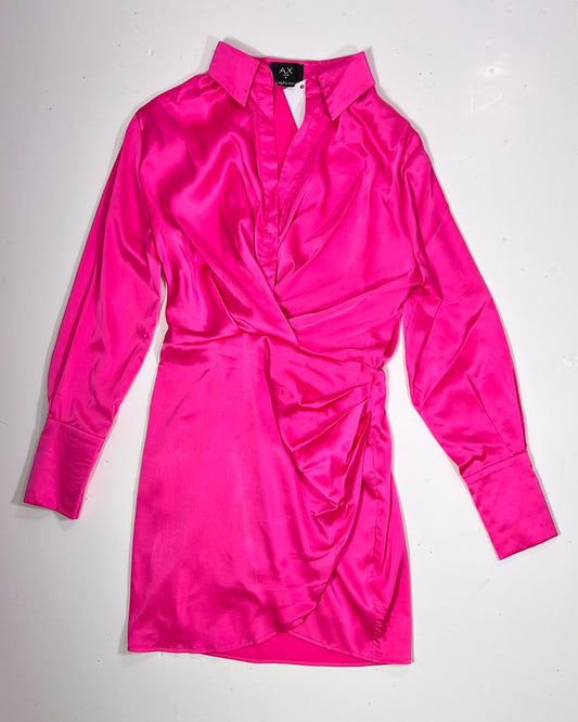 AX Paris Pink Shirt Mini Dress - UK8