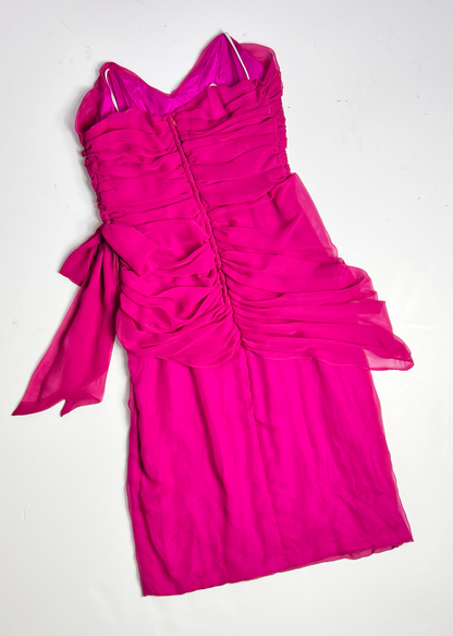 Vintage Strapless Pink Tube Dress - Size 10
