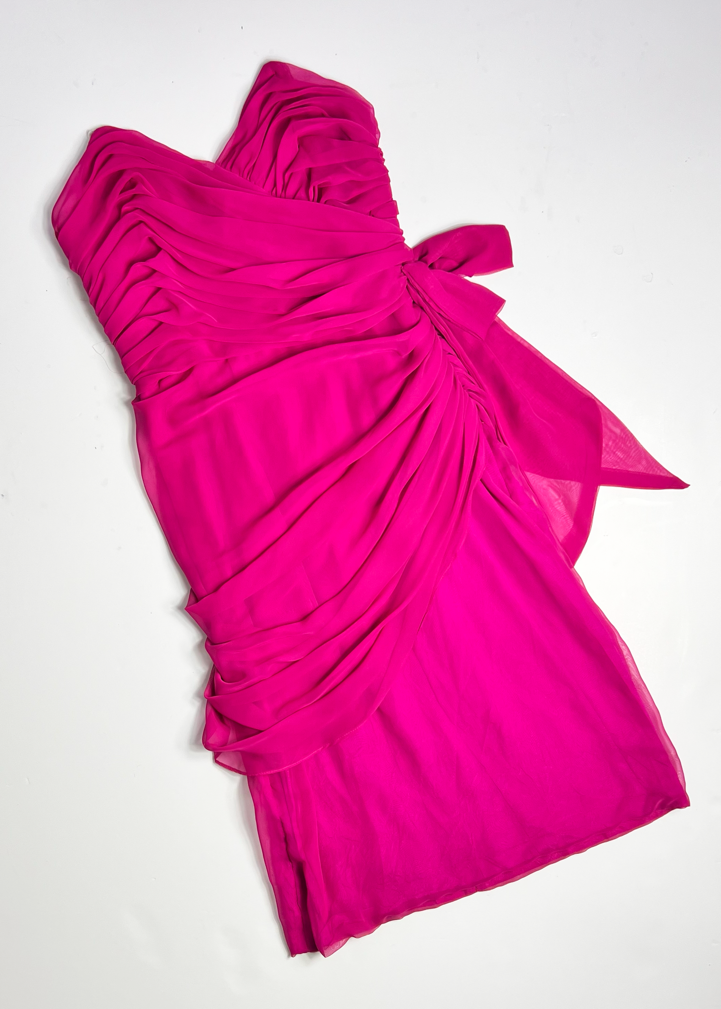 Vintage Strapless Pink Tube Dress - Size 10