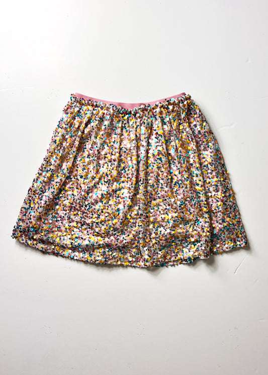 Pink & Blue Sequin Mini Skirt - XS