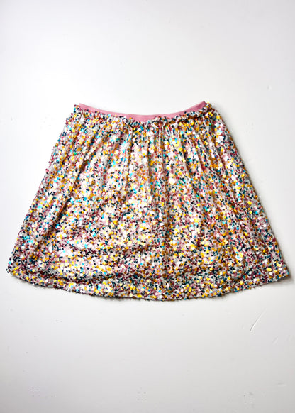 Pink & Blue Sequin Mini Skirt - XS