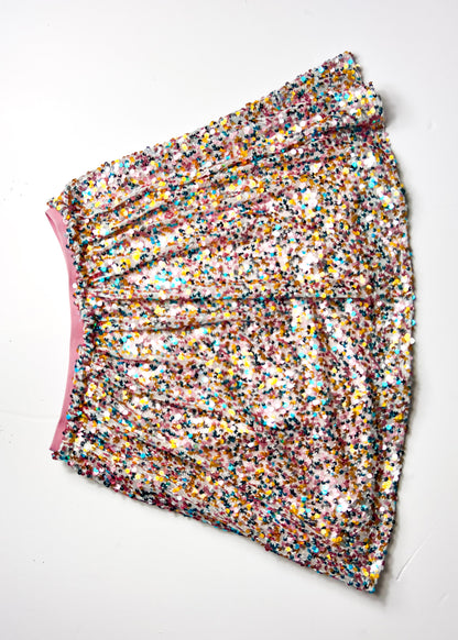 Pink & Blue Sequin Mini Skirt - XS