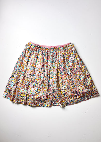 Pink & Blue Sequin Mini Skirt - XS