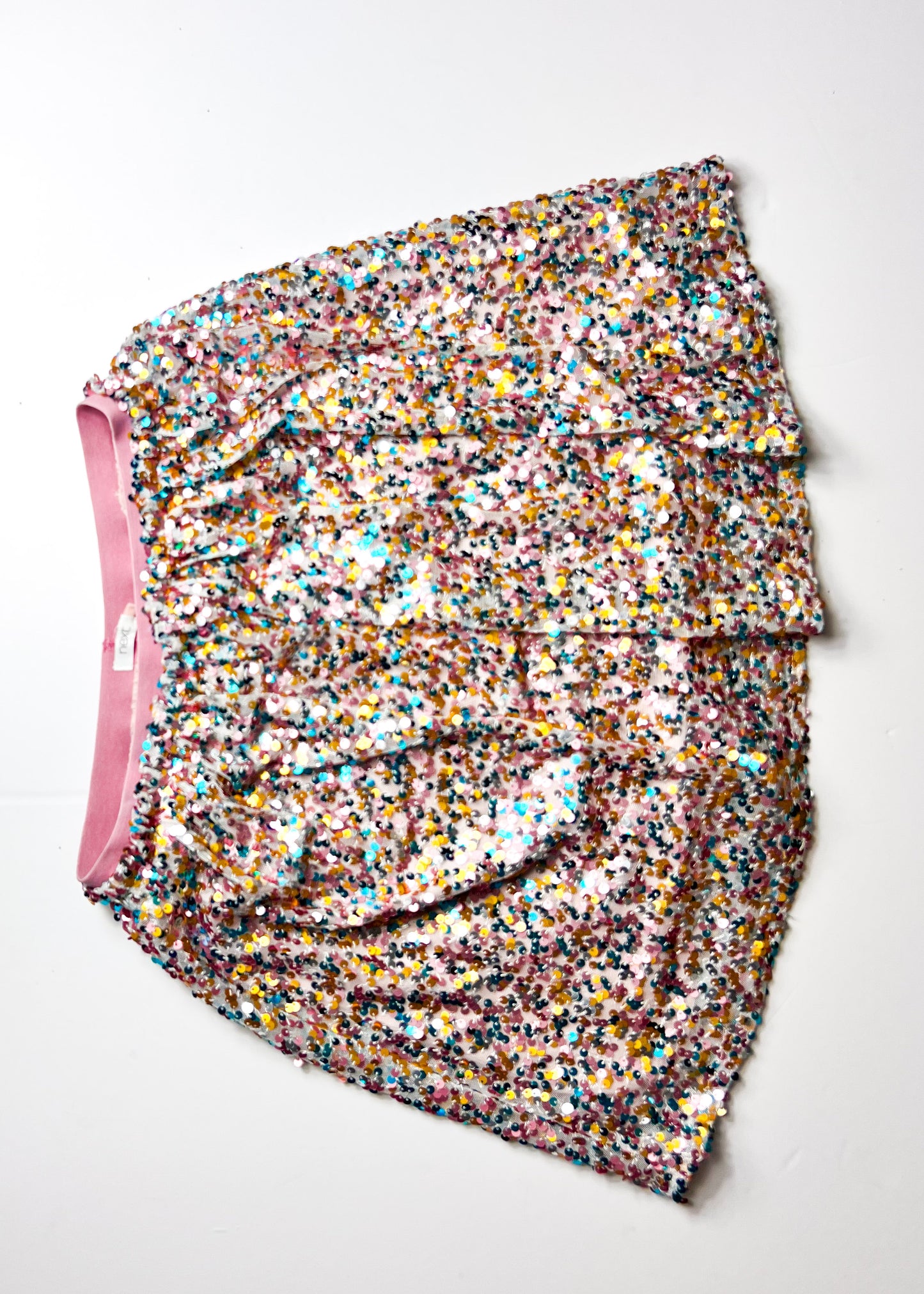 Pink & Blue Sequin Mini Skirt - XS