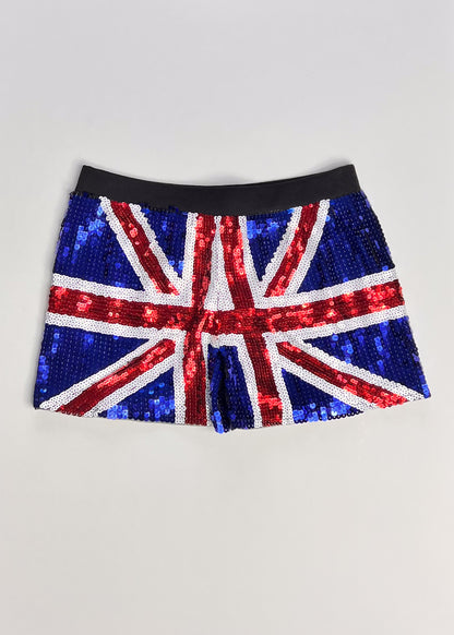 Sequin Union Jack Shorts