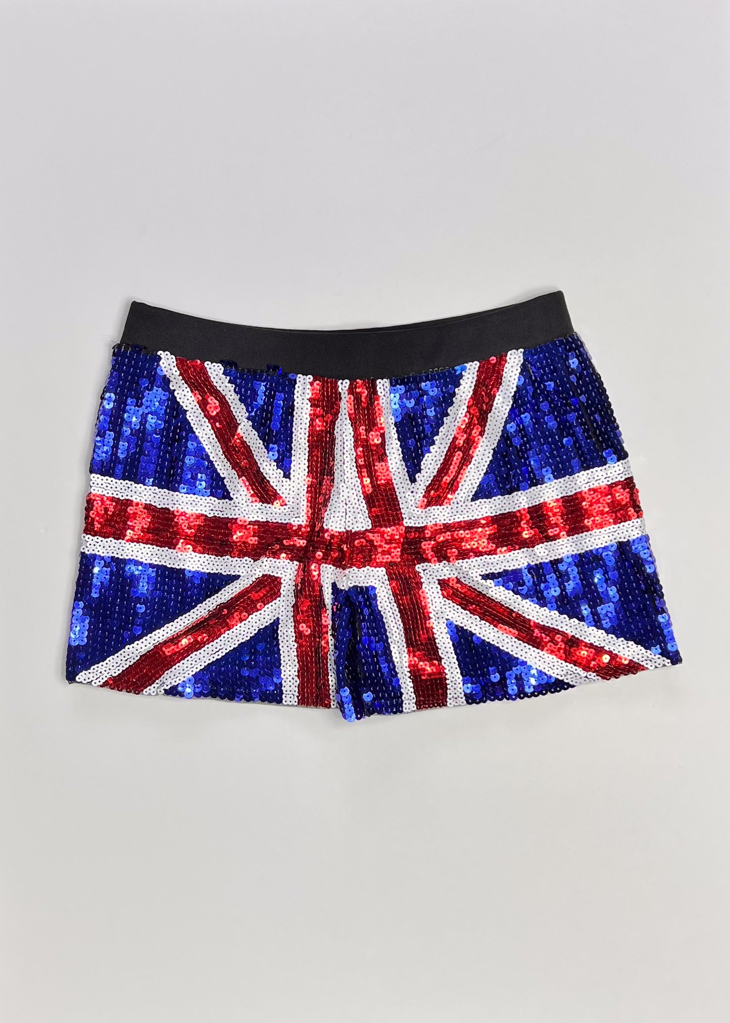 Sequin Union Jack Shorts