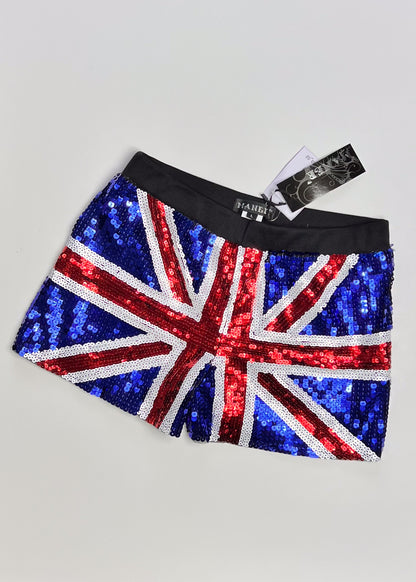 Sequin Union Jack Shorts