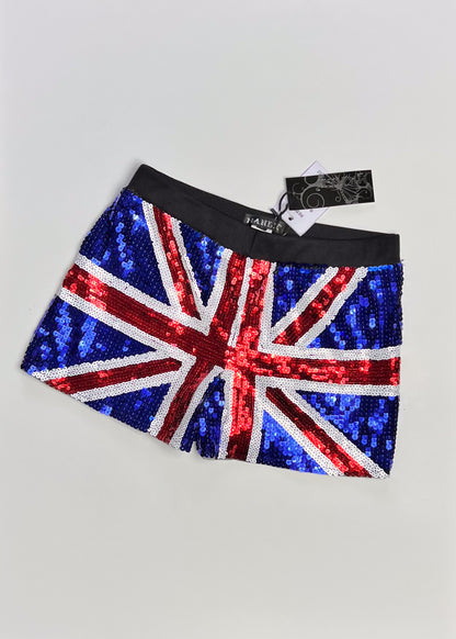 Sequin Union Jack Shorts
