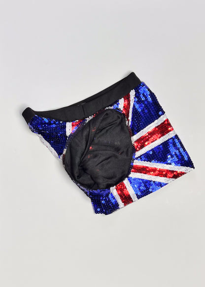 Sequin Union Jack Shorts