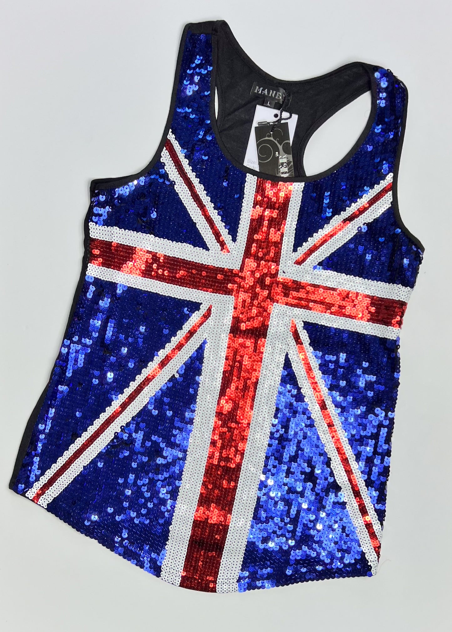 Union Jack Sequin Tank Top