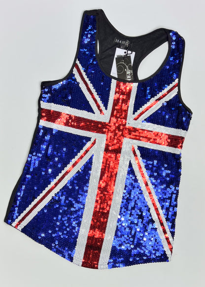 Union Jack Sequin Tank Top