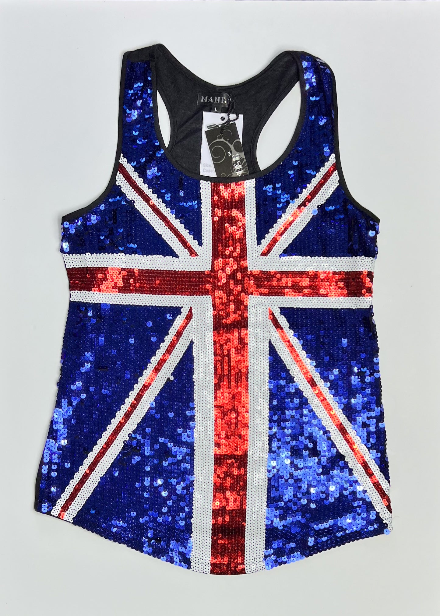 Union Jack Sequin Tank Top