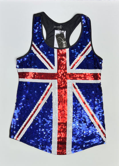 Union Jack Sequin Tank Top