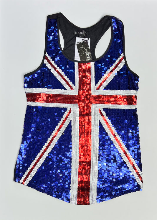 Union Jack Sequin Tank Top