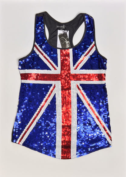 Union Jack Sequin Tank Top