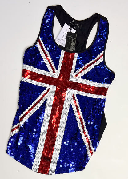 Union Jack Sequin Tank Top