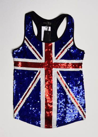 Union Jack Sequin Tank Top