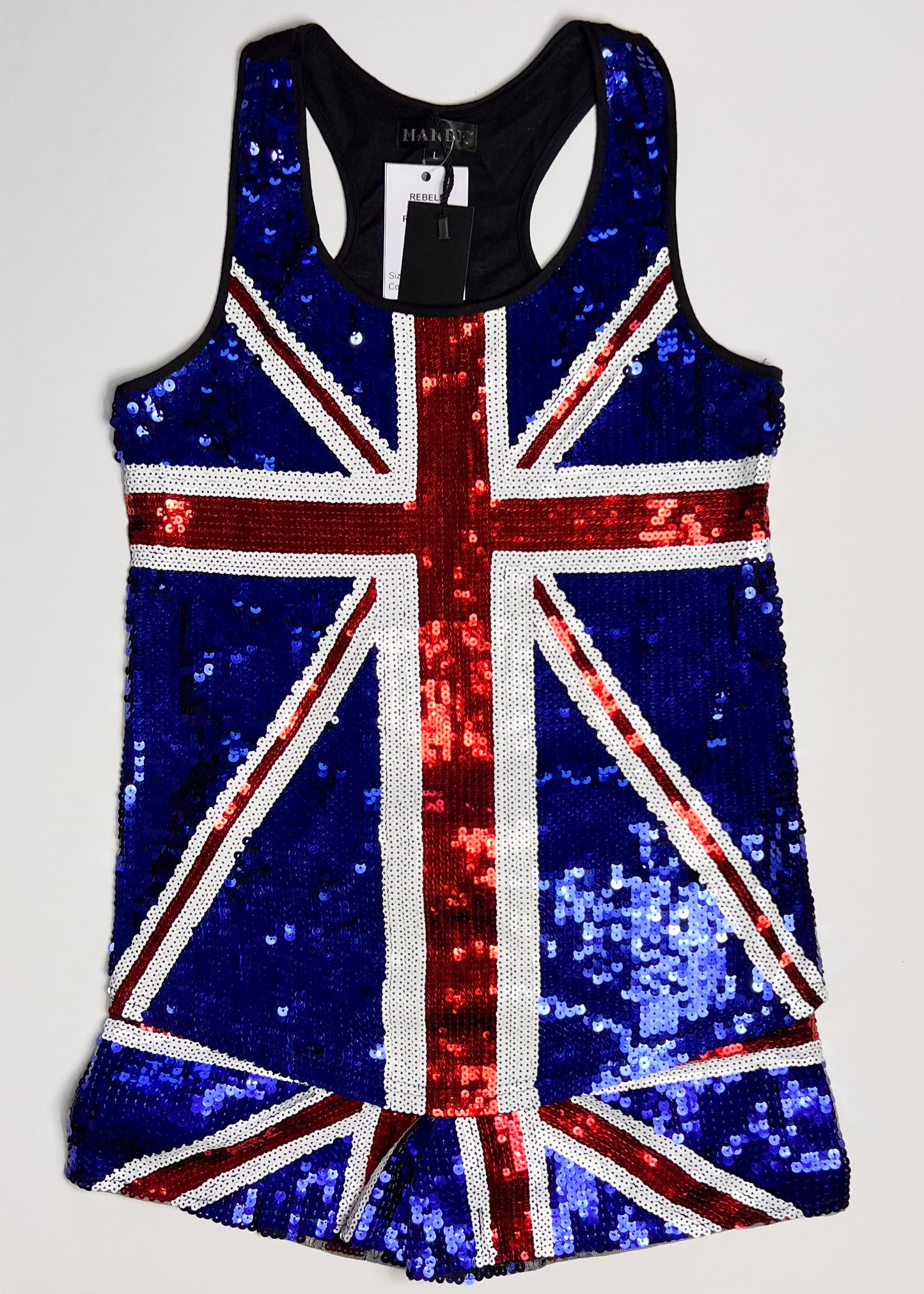Union Jack Sequin Tank Top