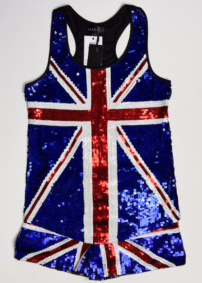 Union Jack Sequin Tank Top