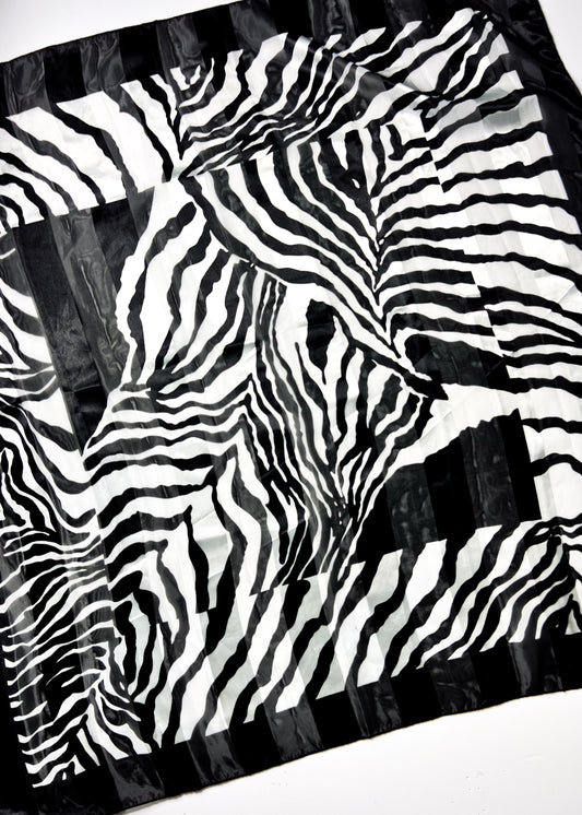 Zebra Print Square Scarf