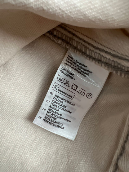 H&M Boxy Cream Denim Jacket - Large