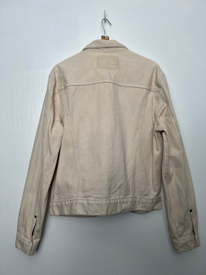 H&M Boxy Cream Denim Jacket - Large