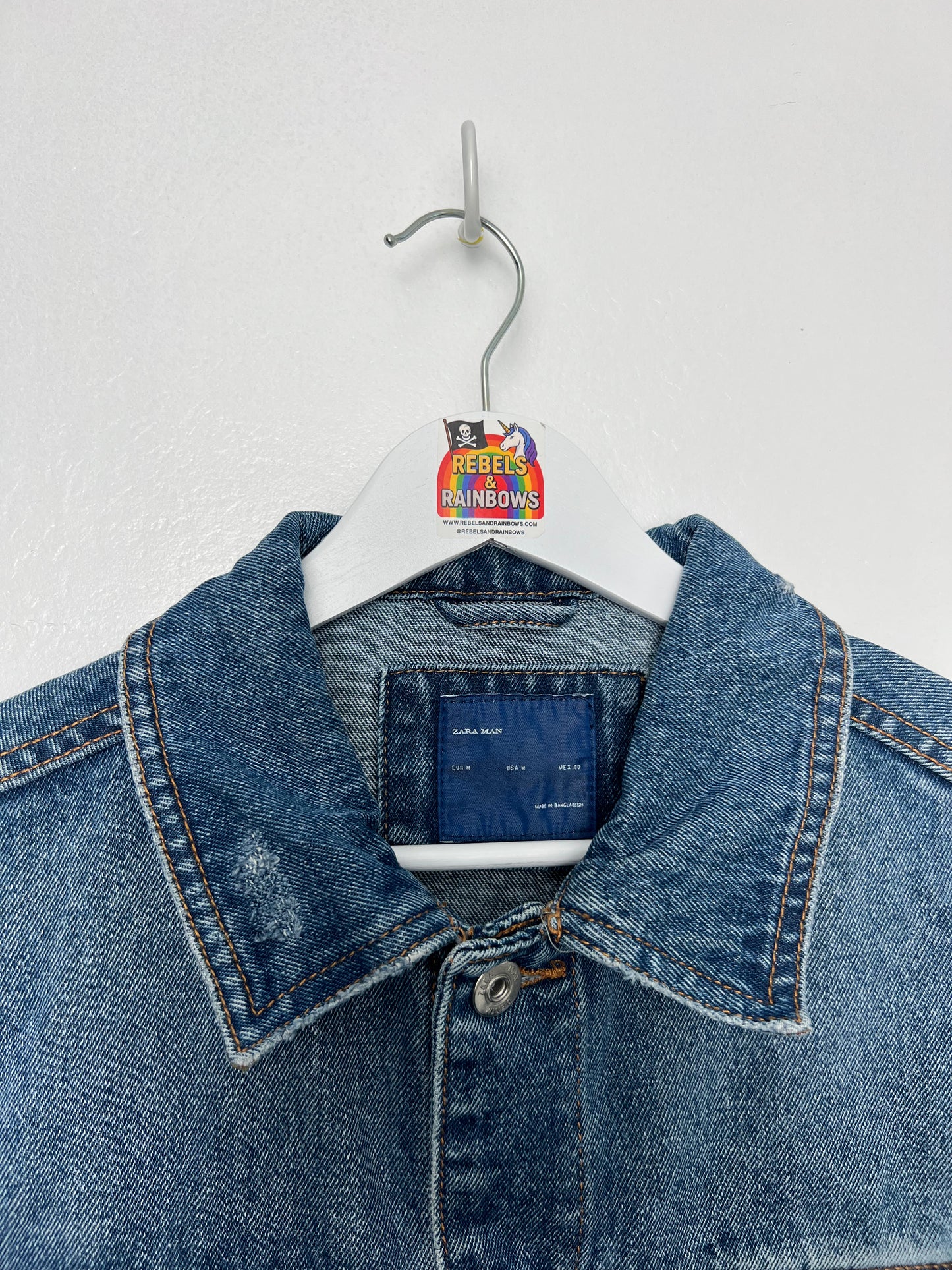 Mid Blue Zara Man Denim Jacket - Medium