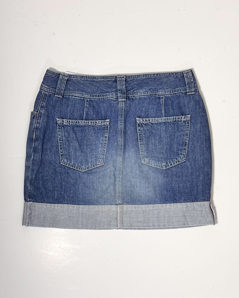 Y2K Mini Denim Tube Skirt - UK 12