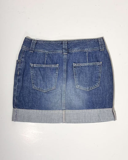 Y2K Mini Denim Tube Skirt - UK 12